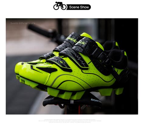 Santic Men Cycling MTB Shoes 3 Colors Cycling MTB Athletic Racing Team Bicycle Shoes Breathable ...