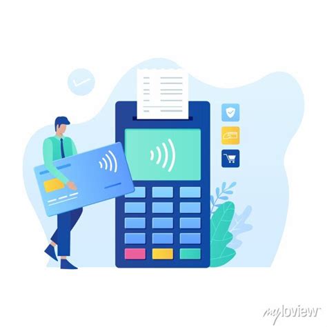 Contactless payment vector illustration concept. illustration posters ...