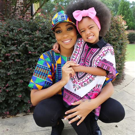 Ankara Photo of The Day: Monica Brown and Daughter Laiyah Shannon Brown