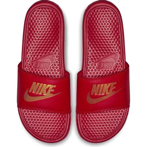 Nike Sb Benassi Slide Red Gold Footwear Slides Sequence Surf Shop ...