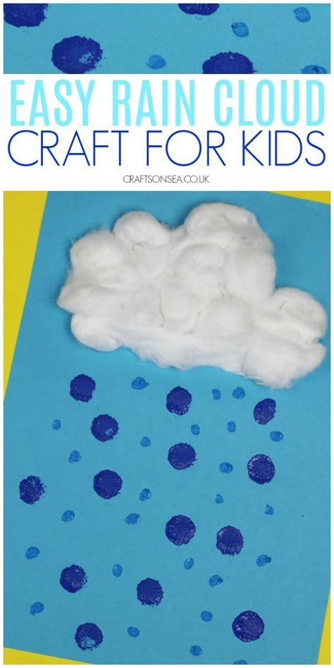 Easy Rain Craft for Kids | Weather crafts, Daycare crafts, Rain crafts