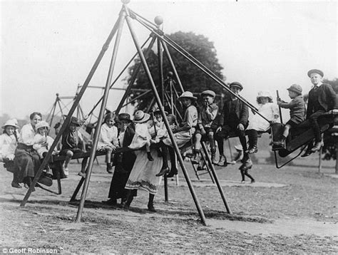 Is this the world's first playground swing? Newly discovered photographs show how children had ...