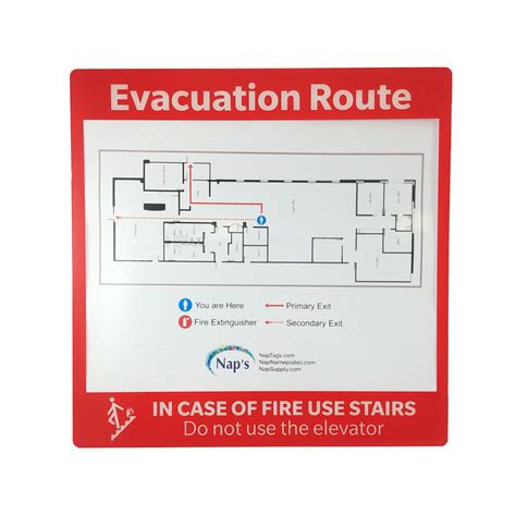 Evacuation Plan Map Sign Holder - NapNameplates.com