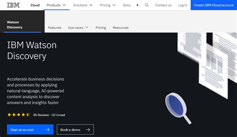 IBM Watson Discovery Service - Productivity | Explore 10,000+ AI Tools ...