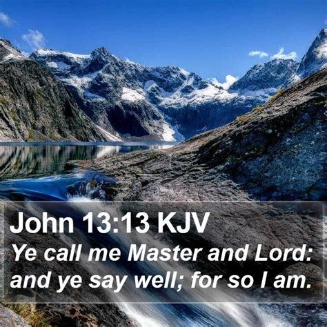 John 13:13 KJV Bible Verse Images