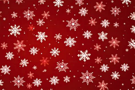 Premium AI Image | Snowflakes on red background Christmas background