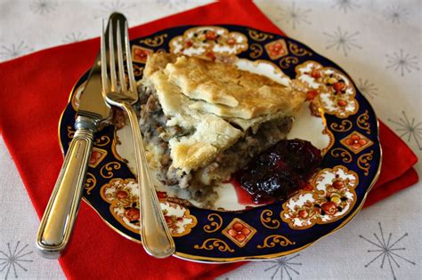 Traditional tourtiere - a lightly seasoned meat pie in an extra flaky ...