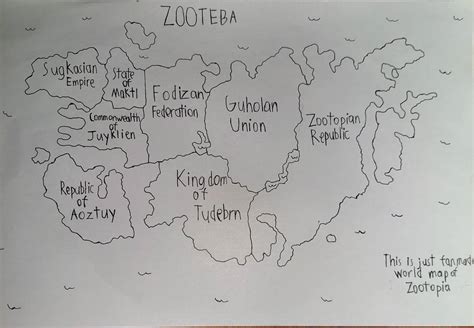 World map of Zootopia by NeonGlow213 on DeviantArt