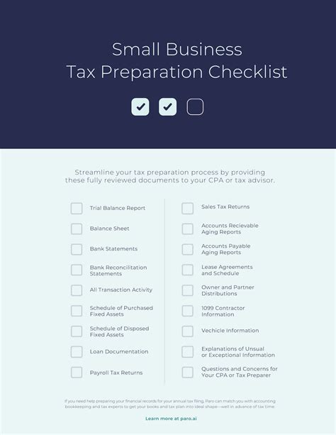 Your Must-Have Small Business Tax Preparation Checklist