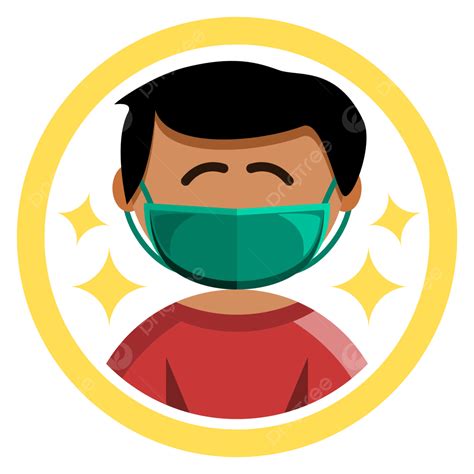 Icon Of Man Wearing Health Mask Vector, Masked, Man, Wear A Mask PNG ...