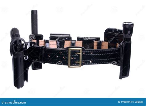 Police Officer Gun Holster Belt Stock Photo - Image of handgun ...