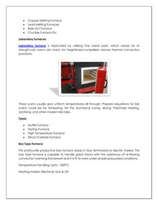 Industrial Furnace Types | PDF