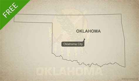 Free map of Oklahoma - blank outline map - Adobe Illustrator AI, EPS ...