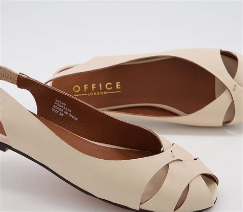 Office Founder Flats Off White Leather - Flat Shoes for Women