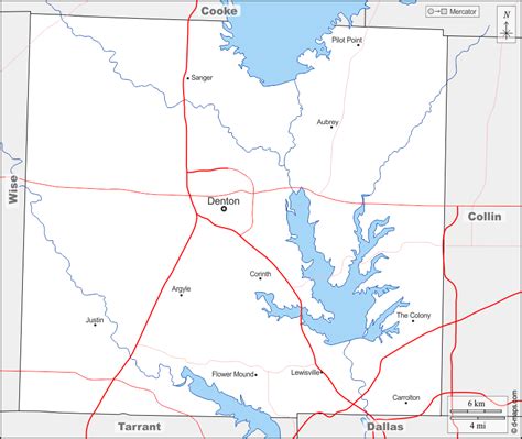 Denton County Boundary Map