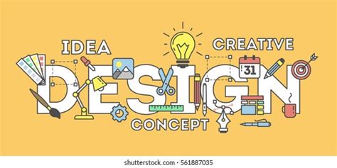 Design Concept Illustration On Blue Idea Stock Vector (Royalty Free ...