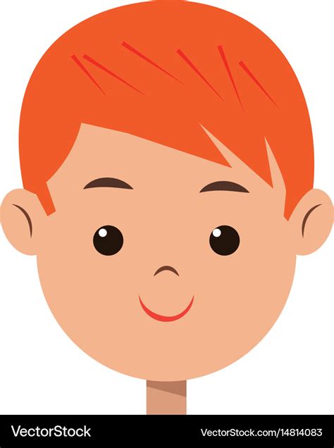 Cartoon character face boy children Royalty Free Vector