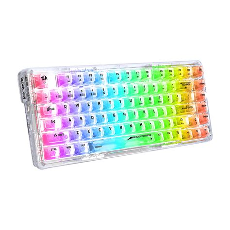 Redragon ELF PRO K649 Wireless Hot-Swappable Transparent Keyboard ...