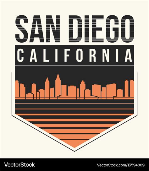 San diego graphic t-shirt design tee print Vector Image