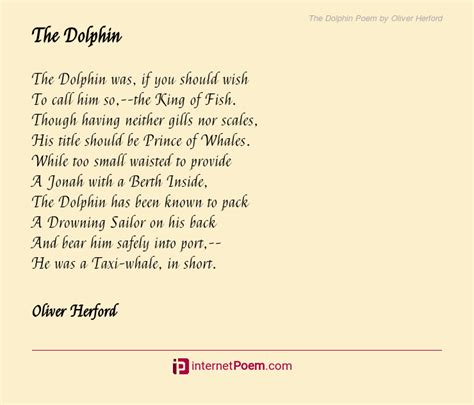 The Dolphin Poem by Oliver Herford