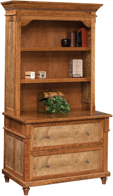 Bridgeport File Cabinet with Hutch - Brandenberry Amish Furniture