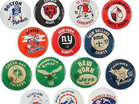 Here’s Some Neat Late ’60s NFL and AFL Pins – The Man in the Gray ...