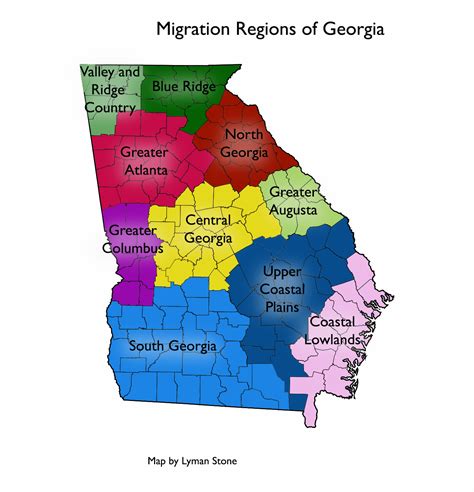 Regions Of Georgia Map