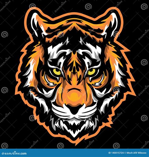 Tiger Logo Mascot Esport Gaming Stock Vector - Illustration of mascot, logo: 140015724