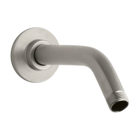 KOHLER MasterShower Vibrant Brushed Nickel 7.5-in Shower Arm and Flange (0.5-in-ID) in the ...