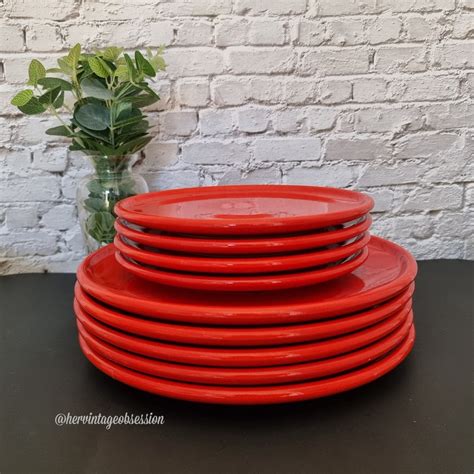 Vintage Waechtersbach West German Pottery Red Luncheon Plates Sold Separately - Etsy