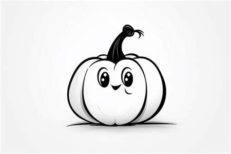 Premium AI Image | There is a white pumpkin with a black face on it ...