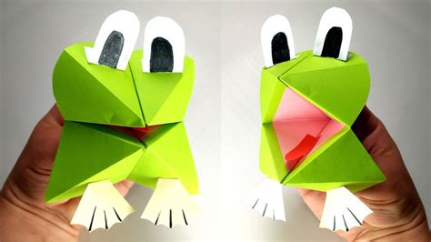 Funny Paper Frog Hand Puppet – Easy Tutorial - YouTube