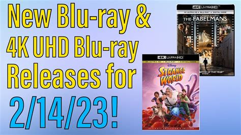 New Blu-ray & 4K UHD Blu-ray Releases for February 14th, 2023! - YouTube