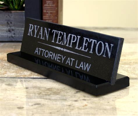 Desk Name Plate Personalized Granite Desk Name Sign Engraved