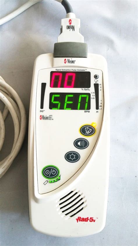 Masimo Rad-5v Pulse Oximeter with Patient Cable and Batteries - CHD Medical