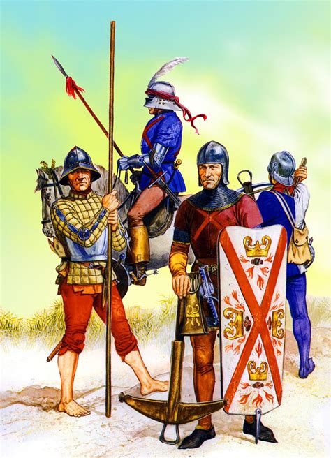 Burgundian men of the ordinances during the Hundred Years War | Medieval history, Ancient ...