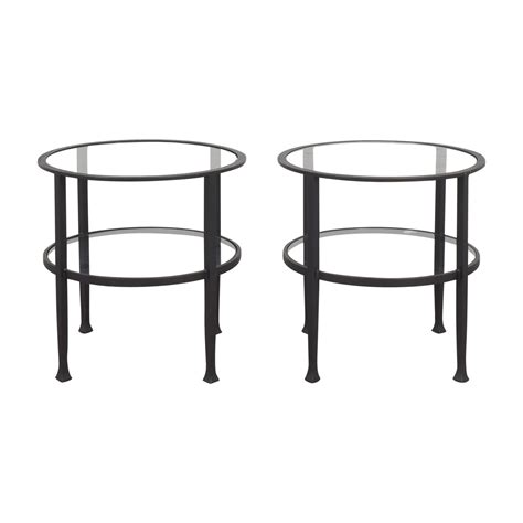 37% OFF - Pottery Barn Pottery Barn Tanner Round End Tables / Tables