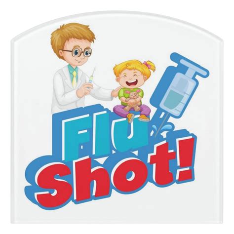 Flu shots door sign | Zazzle.com