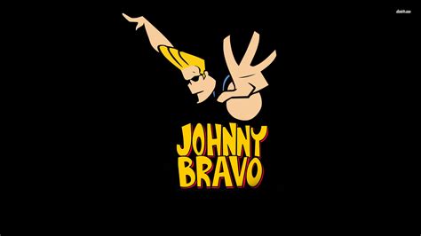 Johnny Bravo on the black background wallpapers and images - wallpapers, pictures, photos