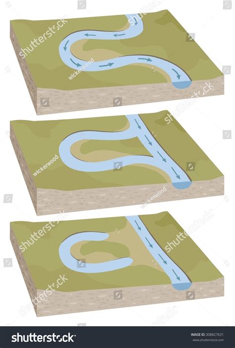 Oxbow Lake Diagram Stock Vector (Royalty Free) 308827631 | Shutterstock