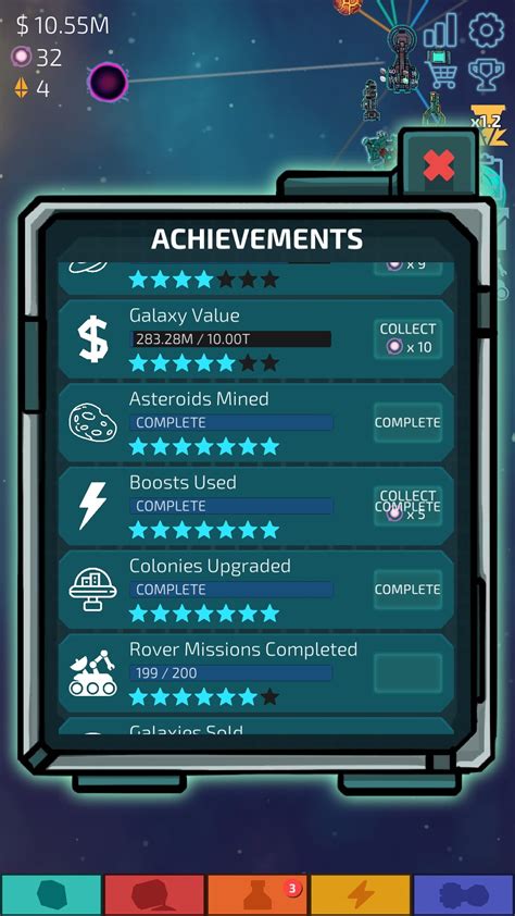 Achievements Still Wonky : r/IdlePlanetMiner