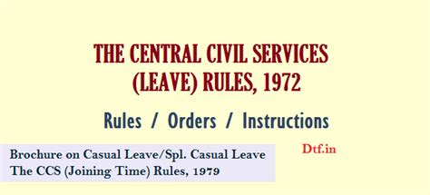 The CCS (Leave) Rules, 1972 – Disciplinary and Transparency Forum – India