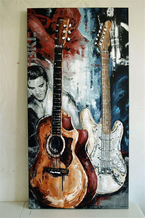 Original guitar painting by Magda Magier magdamagier.etsy.com #guitarpainting #musicart # ...
