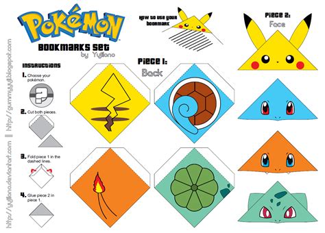 corner bookmarks … | Pinteres… Pokemon Theme, Pokemon Craft, Pokemon ...