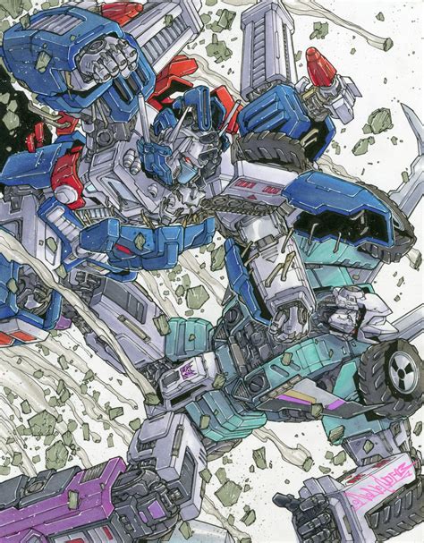 Ultra Magnus vs. Sixshot by Alex Milne : r/transformers