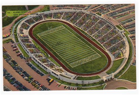 Linen postcard. Alamo Stadium, San Antonio, Texas. | Jackie's Vintage ...