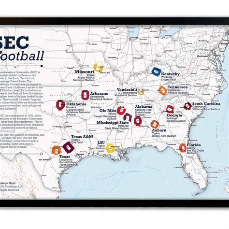 SEC College Football Stadium Map – GeoJango Maps