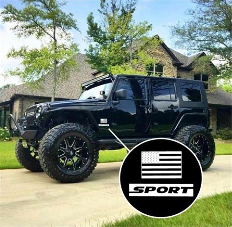 Jeep Wrangler Sport Flag – 7.5″ Wide Jeep Wrangler Decals | Custom Made In the USA | Fast Shipping