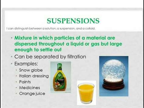 Examples Of Suspension Mixtures