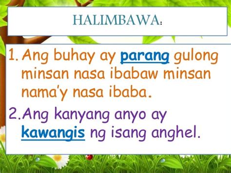 Halimbawa Ng Pagtutulad O Simile Natasya Halimbawa Story | Images and Photos finder